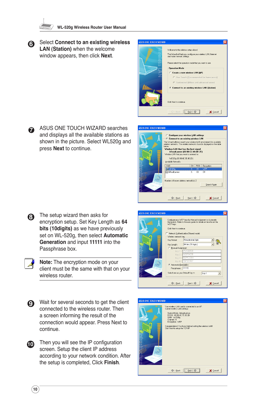 Asus WL-520G User Manual | Page 11 / 31