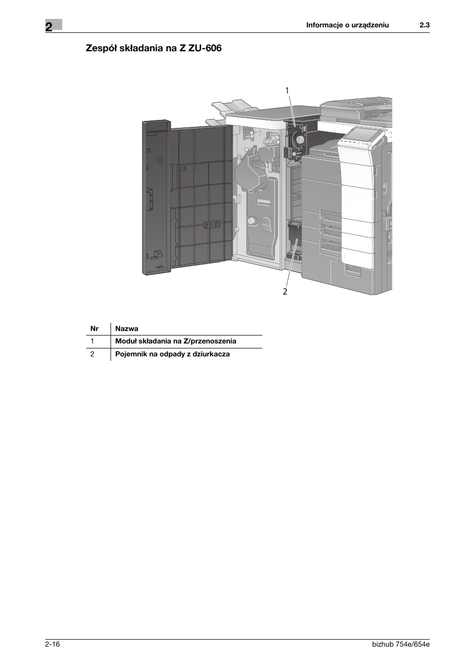 Zespół składania na z zu-606 | Konica Minolta bizhub 754e User Manual | Page 46 / 170