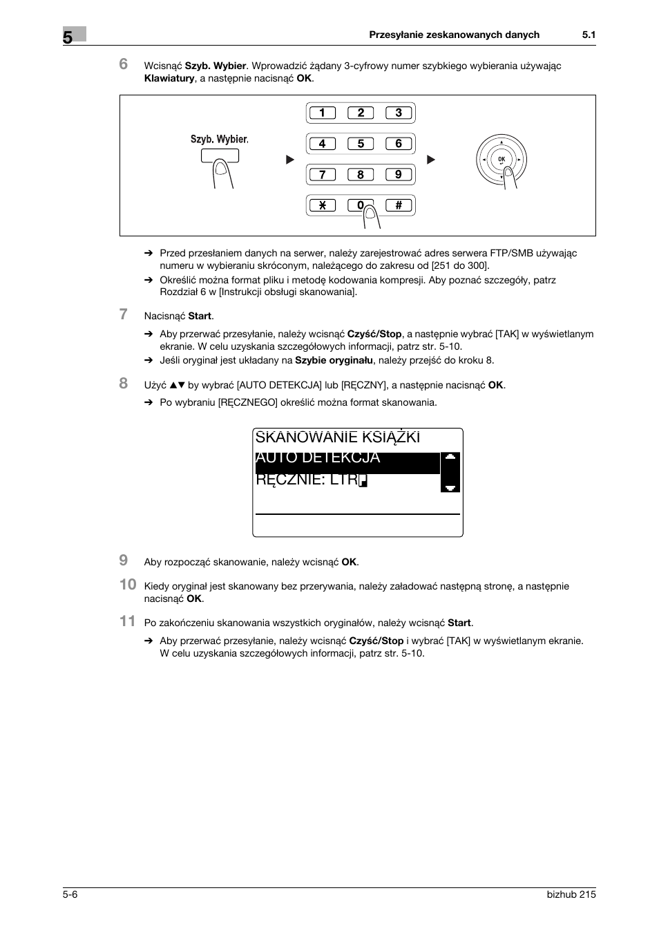 Skanowanie książki auto detekcja ręcznie: ltrv | Konica Minolta Bizhub 215 User Manual | Page 108 / 128