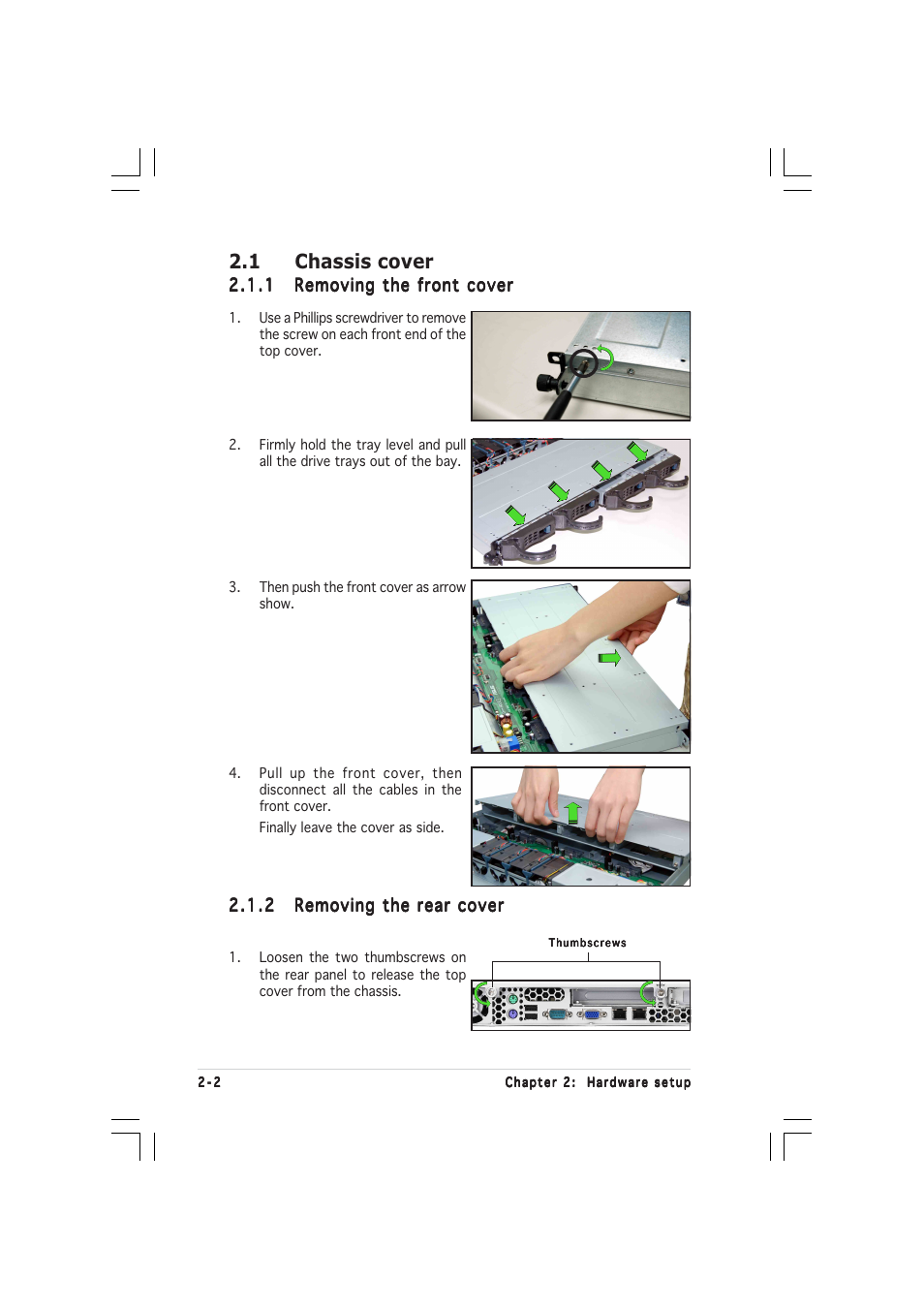 1 chassis cover | Asus 1U Rackmount Barebone Server RS160-E3/PS4 User Manual | Page 20 / 140