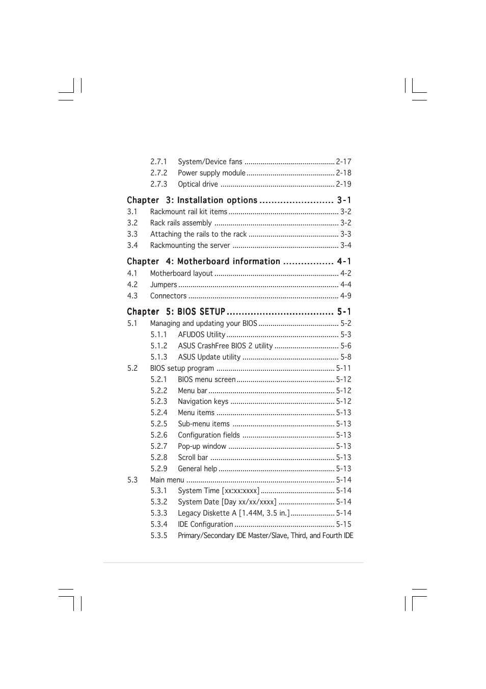 Asus 1U Rackmount Barebone Server RS160-E3/PS4 User Manual | Page 4 / 140