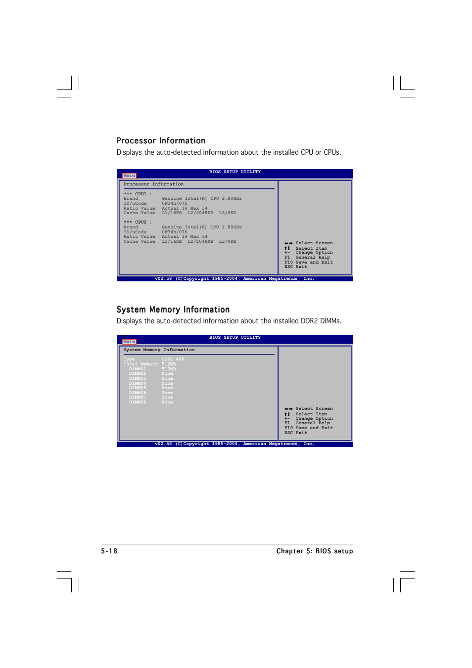 Processor information | Asus 1U Rackmount Barebone Server RS160-E3/PS4 User Manual | Page 80 / 140