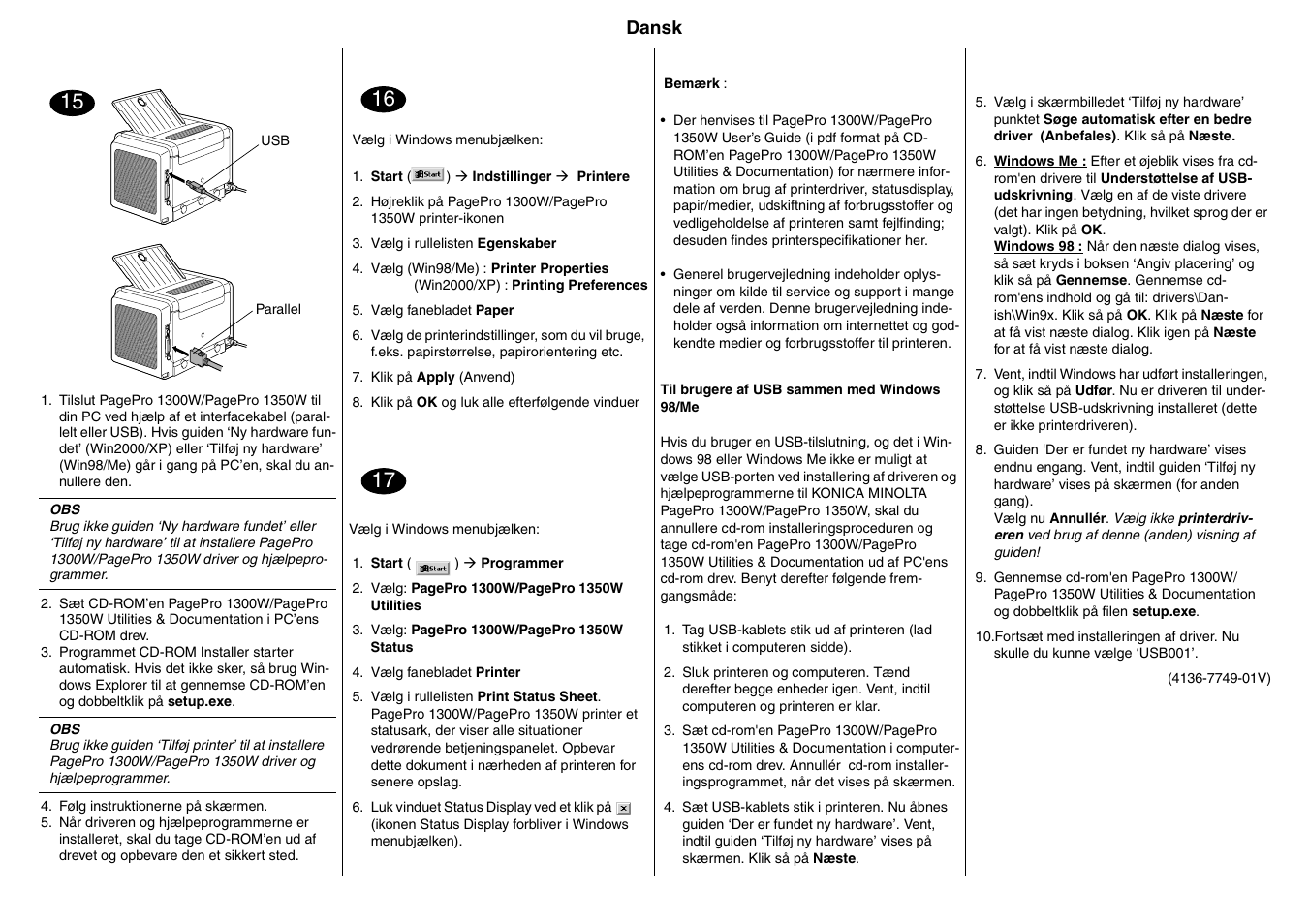 Konica Minolta PagePro 1350W User Manual | Page 21 / 22