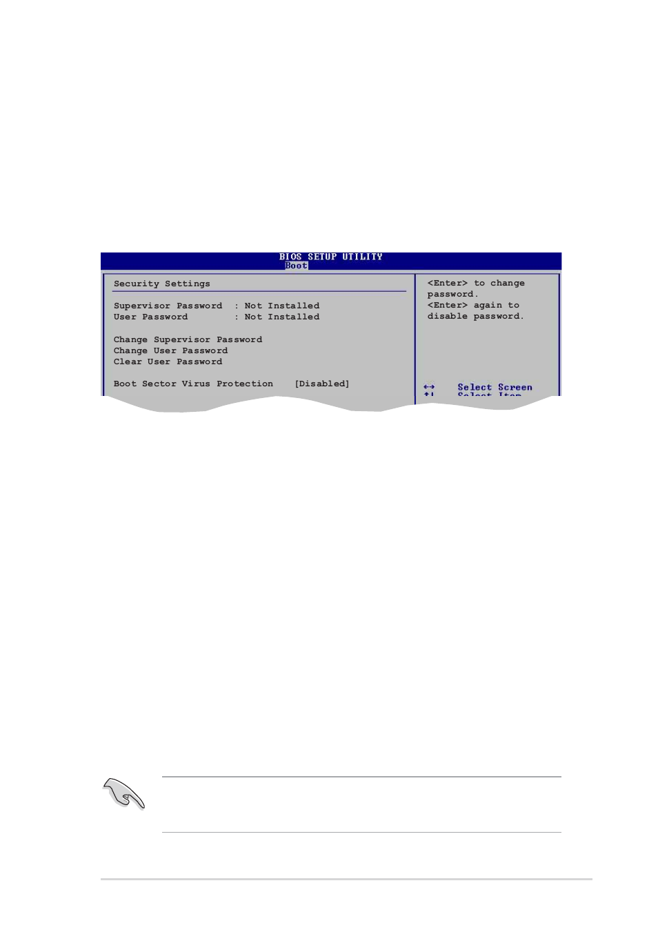 3 security, Change supervisor password, Interrupt 19 capture [disabled | Asus A7V880 User Manual | Page 67 / 76