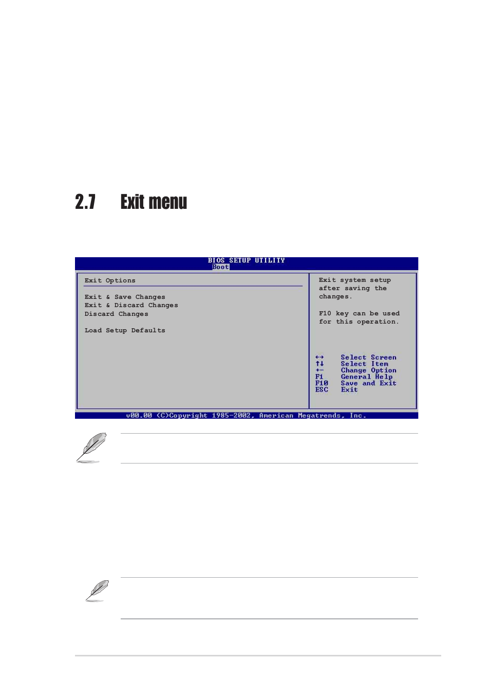7 exit menu | Asus A7V880 User Manual | Page 69 / 76