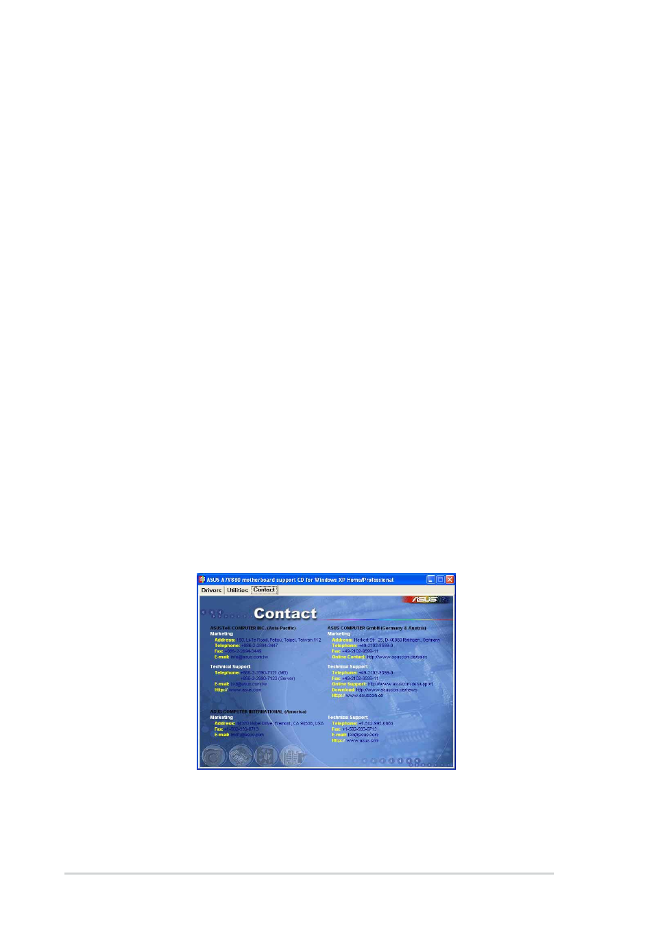 4 asus contact information | Asus A7V880 User Manual | Page 74 / 76
