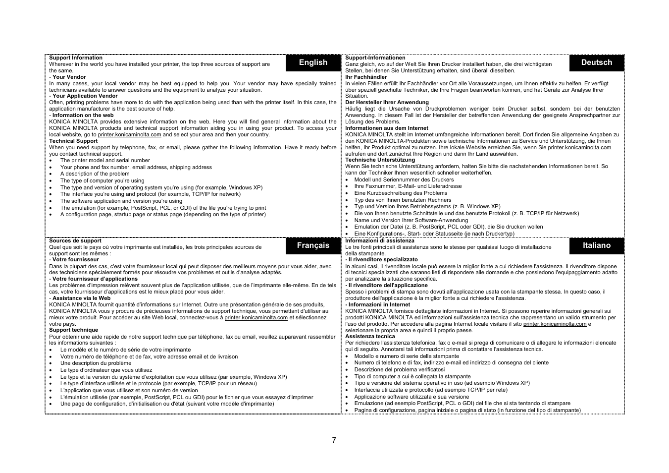 Konica Minolta PagePro 1390MF User Manual | Page 7 / 56