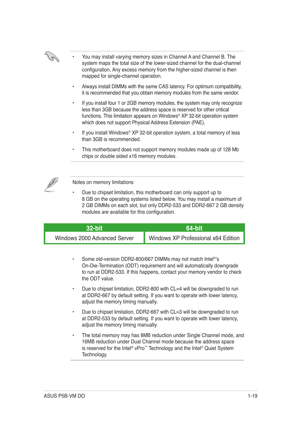 Bit 64-bit | Asus P5B-VM DO User Manual | Page 31 / 100