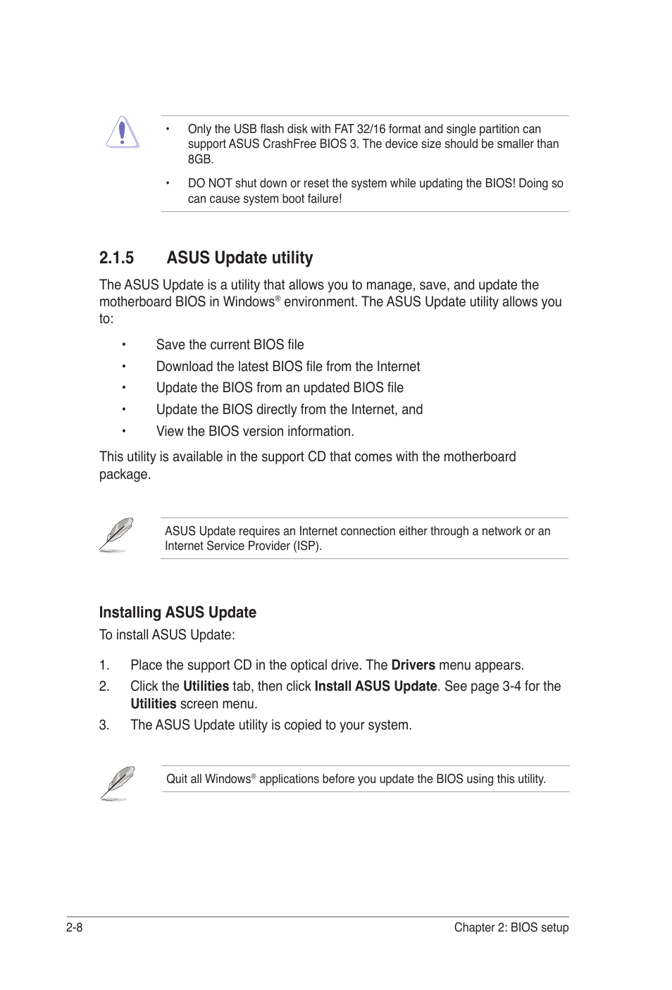 5 asus update utility | Asus P5B-VM DO User Manual | Page 62 / 100