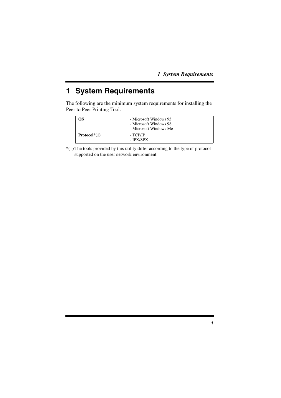 1 system requirements | Konica Minolta BIZHUB C30P User Manual | Page 6 / 21