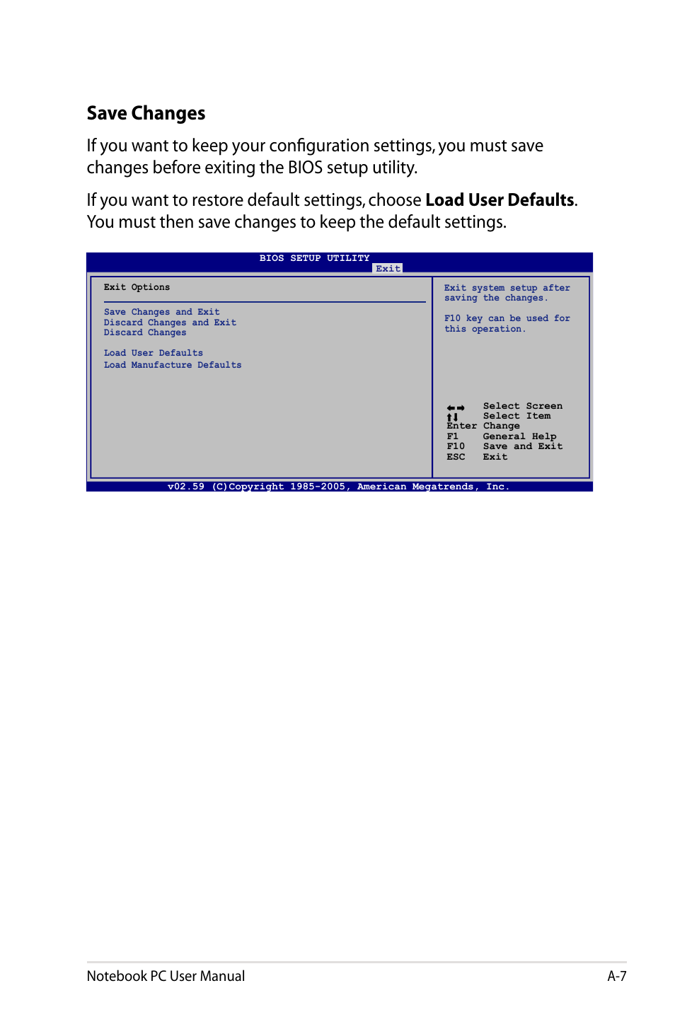 Save changes | Asus E5165 User Manual | Page 77 / 108