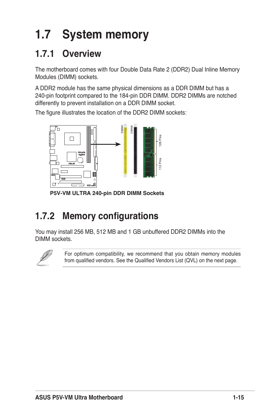 1 overview | Asus MOTHERBOARD ULTRA P5V-VM User Manual | Page 25 / 78