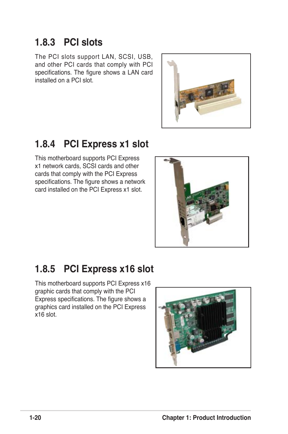 3 pci slots,  pci express x1 slot, 5 pci express x16 slot | Asus MOTHERBOARD ULTRA P5V-VM User Manual | Page 30 / 78