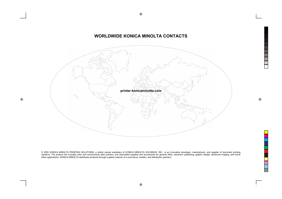 Worldwide konica minolta contacts | Konica Minolta PagePro 1380MF User Manual | Page 2 / 56