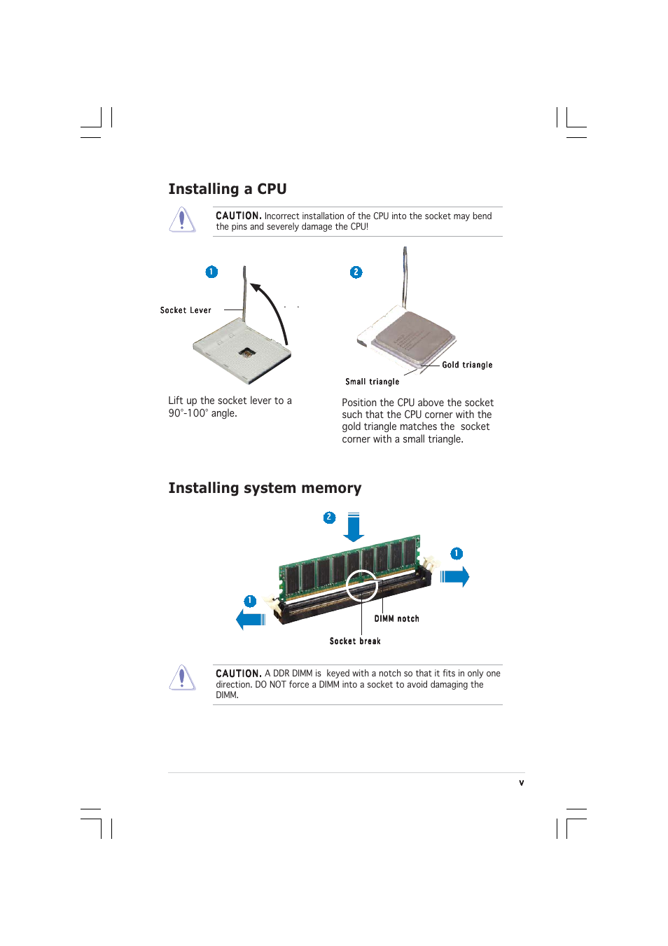 Installing a cpu | Asus AE1 User Manual | Page 5 / 8