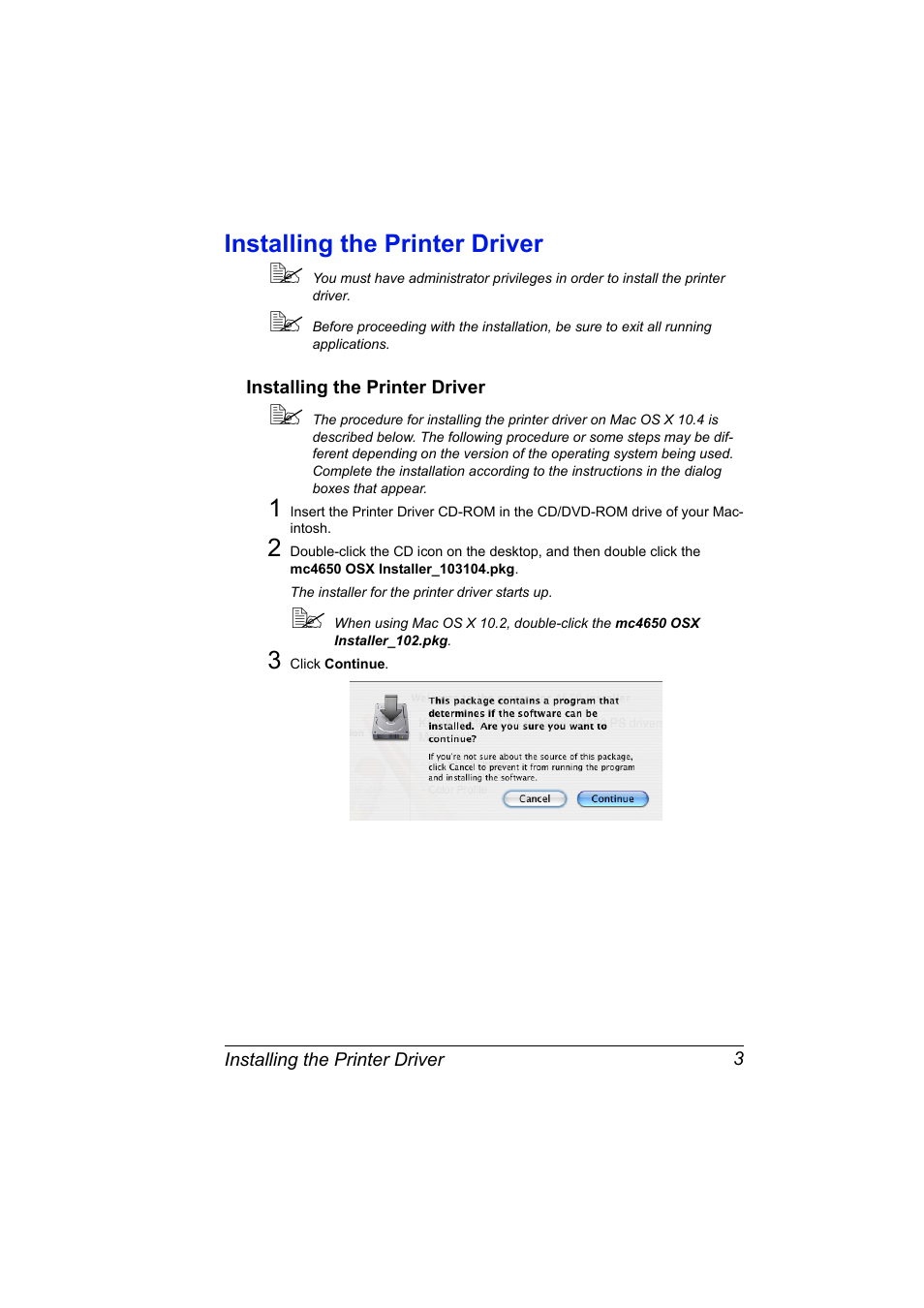 Installing the printer driver, Installing the printer driver 3 | Konica Minolta magicolor 4650EN User Manual | Page 21 / 334