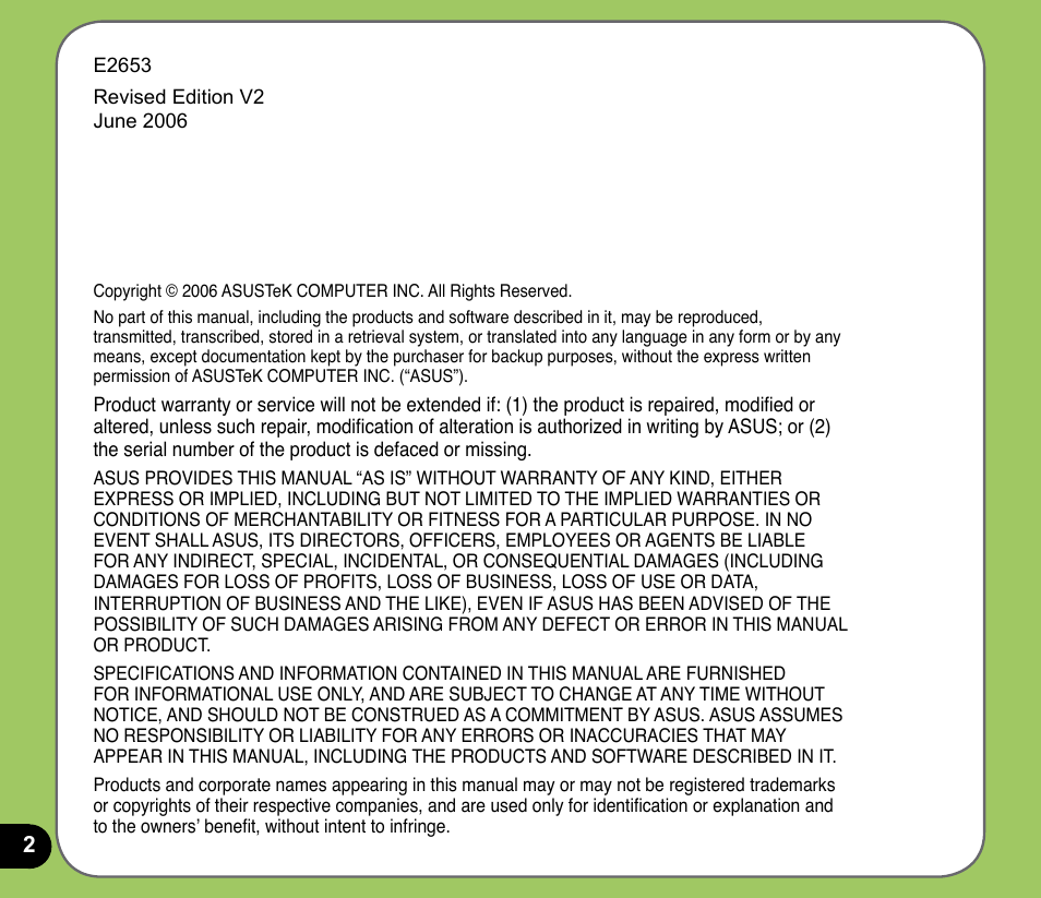 Asus P525 User Manual | Page 2 / 134