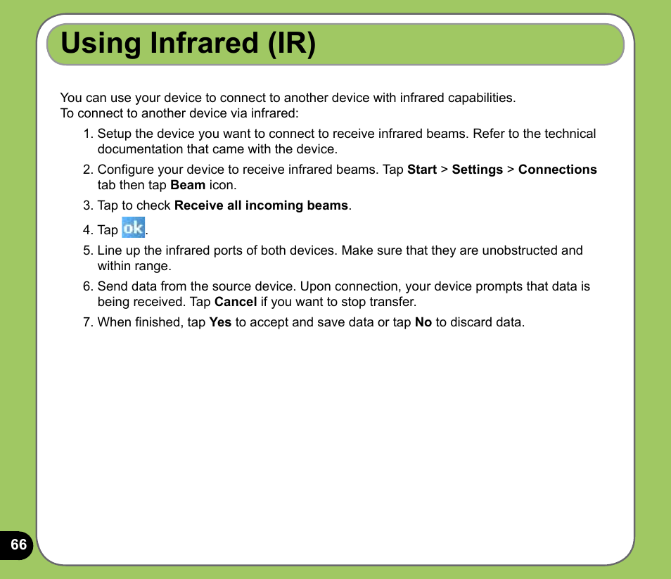 Using infrared (ir) | Asus P525 User Manual | Page 66 / 134