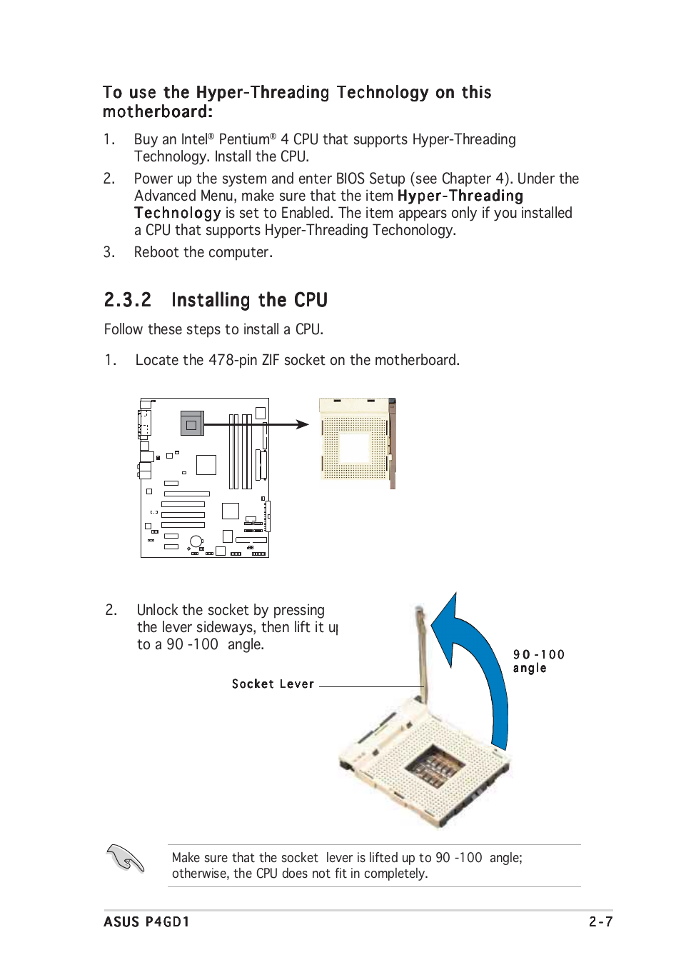 Asus P4GD1 User Manual | Page 27 / 122