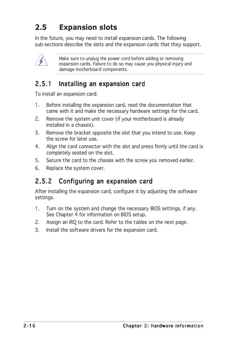 5 expansion slots | Asus P4GD1 User Manual | Page 36 / 122