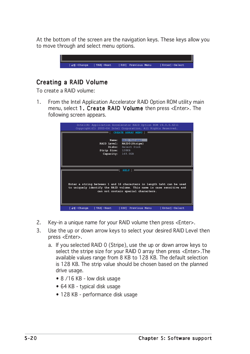 Creating a raid volume | Asus P5GD2 User Manual | Page 124 / 134