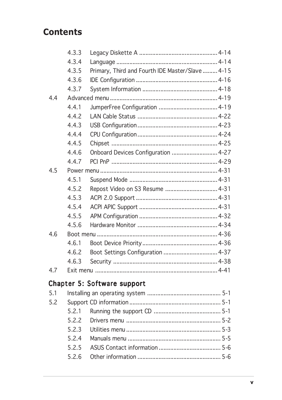 Asus P5GD2 User Manual | Page 5 / 134