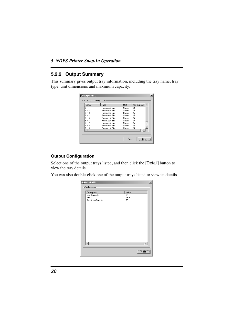 2 output summary, Output summary | Konica Minolta BIZHUB C30P User Manual | Page 35 / 47