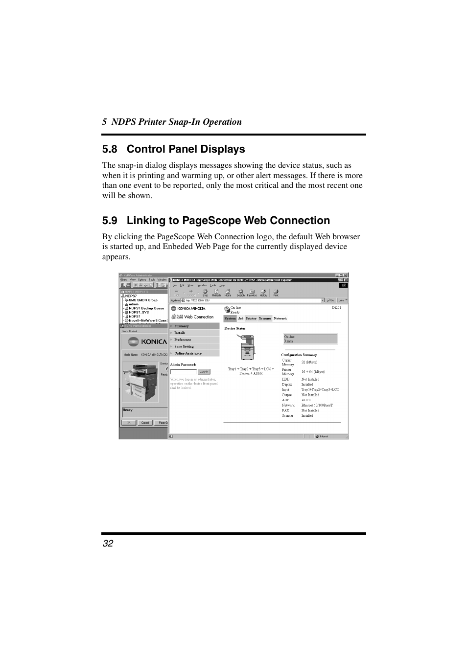 8 control panel displays | Konica Minolta BIZHUB C30P User Manual | Page 39 / 47