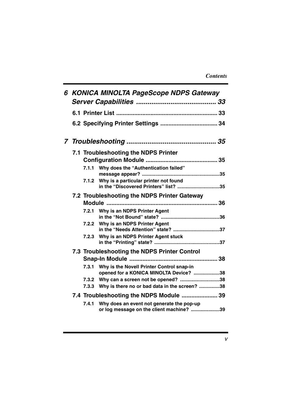 7 troubleshooting | Konica Minolta BIZHUB C30P User Manual | Page 6 / 47