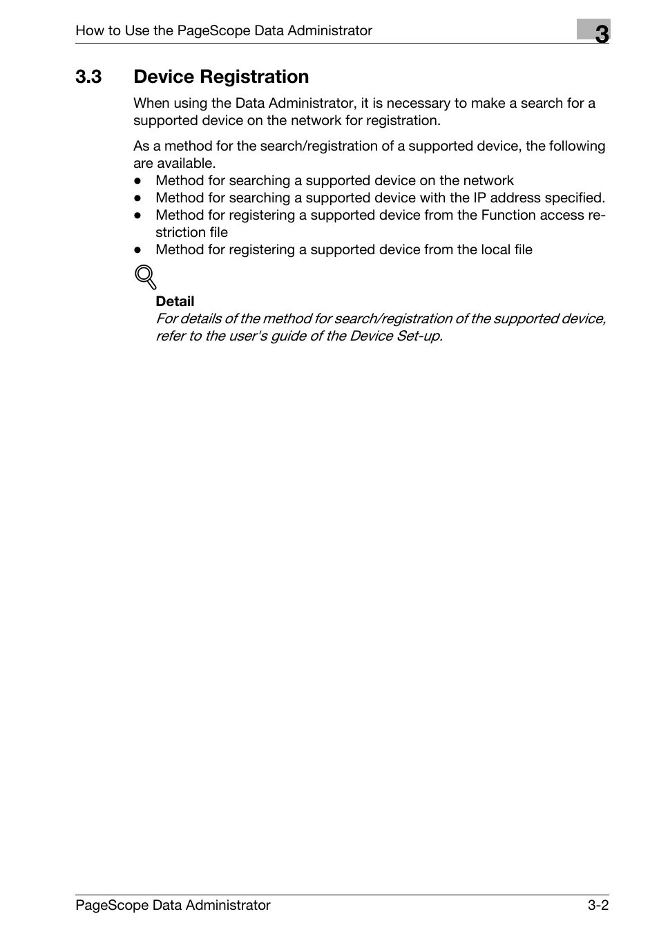 3 device registration, Device registration -2 | Konica Minolta bizhub C31P User Manual | Page 10 / 106