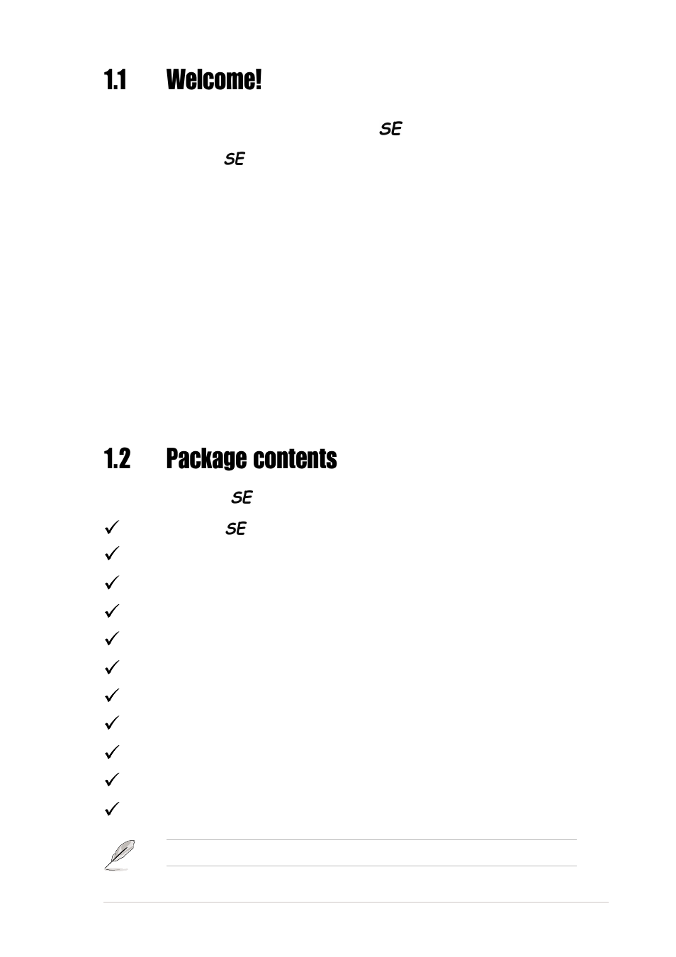 1 welcome, 2package contents | Asus P4B266 User Manual | Page 13 / 128