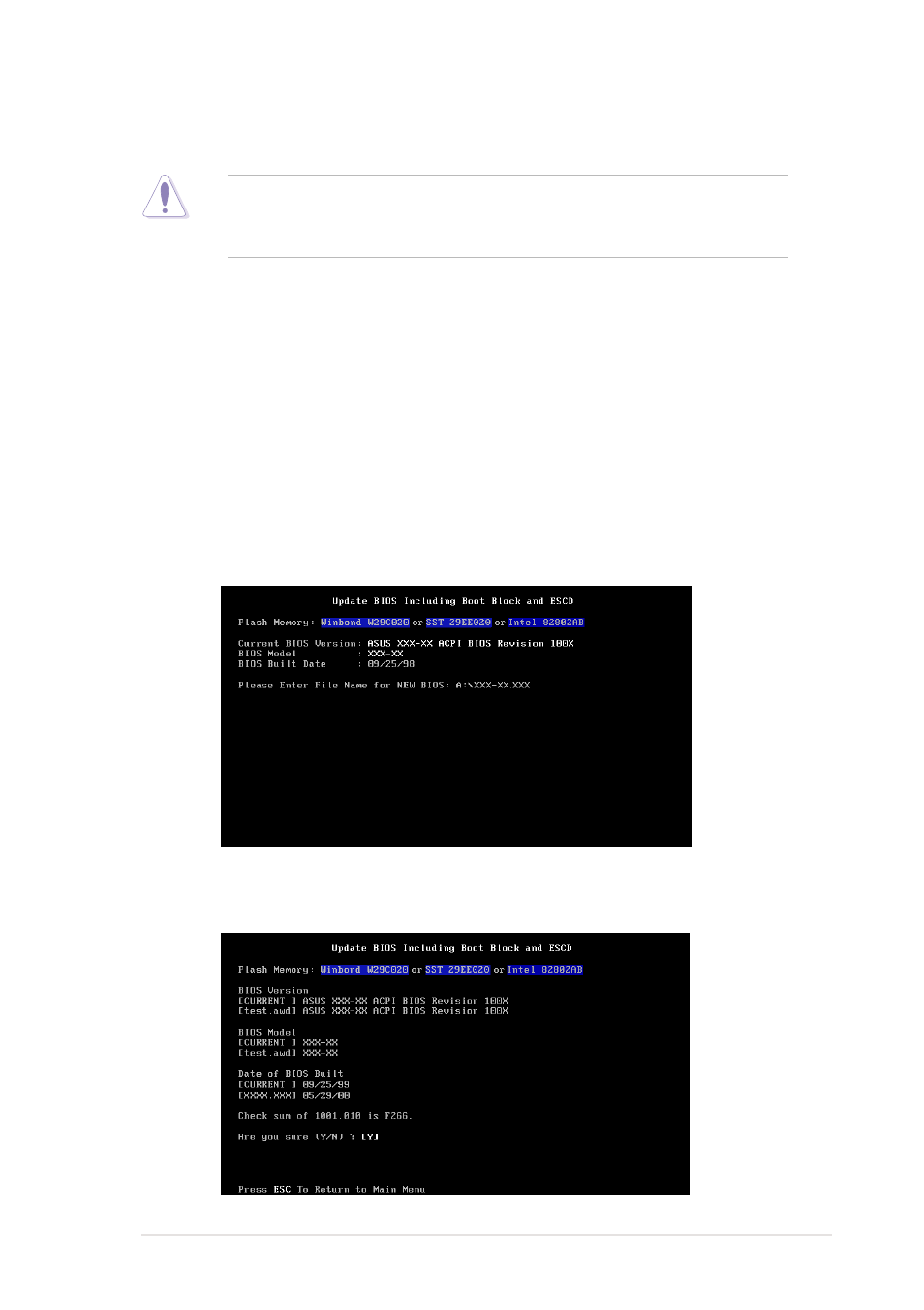 2 updating bios procedures | Asus P4B266 User Manual | Page 67 / 128