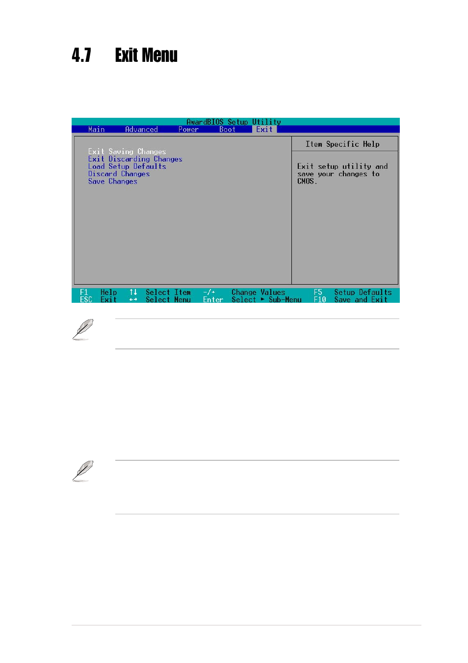 7 exit menu | Asus P4B266 User Manual | Page 97 / 128