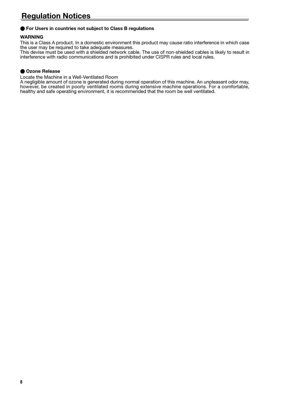 Regulation notices | Konica Minolta bizhub PRO 1600P User Manual | Page 18 / 148