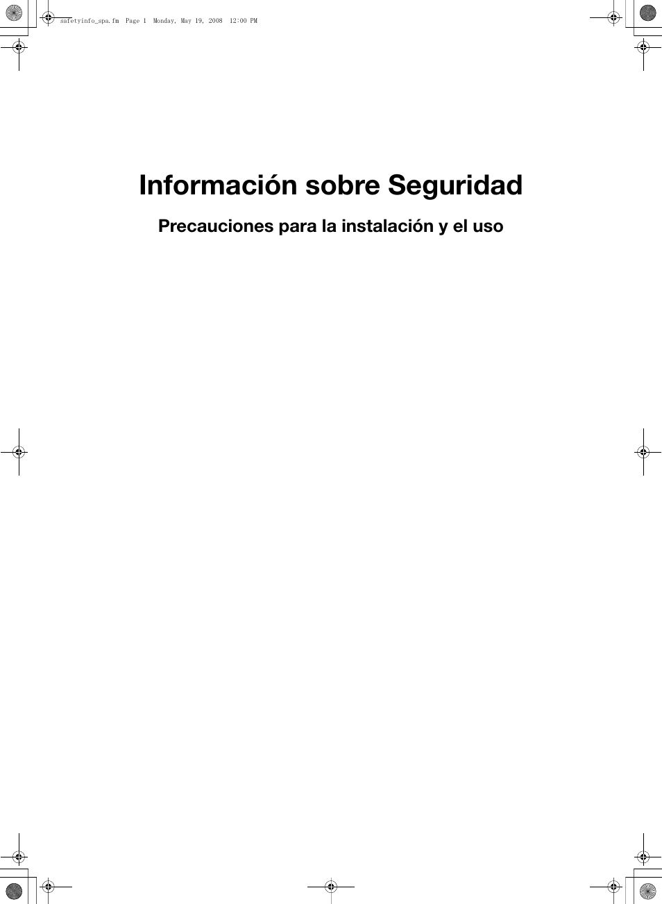 Safetyinfo_spa.pdf, Información sobre seguridad | Konica Minolta bizhub PRO 1600P User Manual | Page 35 / 148