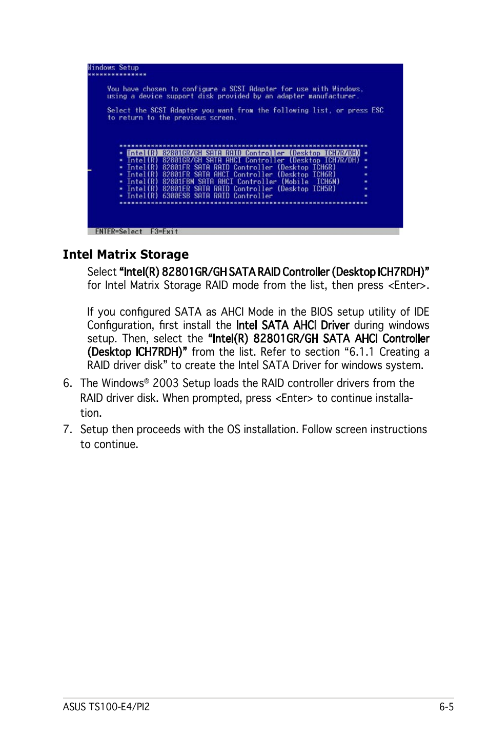 Intel matrix storage | Asus Pedestal Server TS100-E4/PI2 User Manual | Page 139 / 158