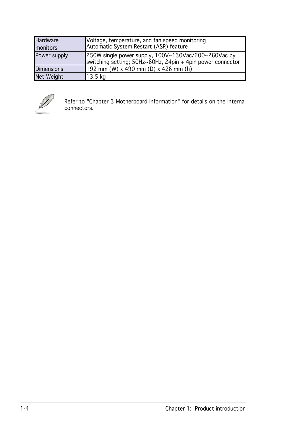 Asus Pedestal Server TS100-E4/PI2 User Manual | Page 14 / 158