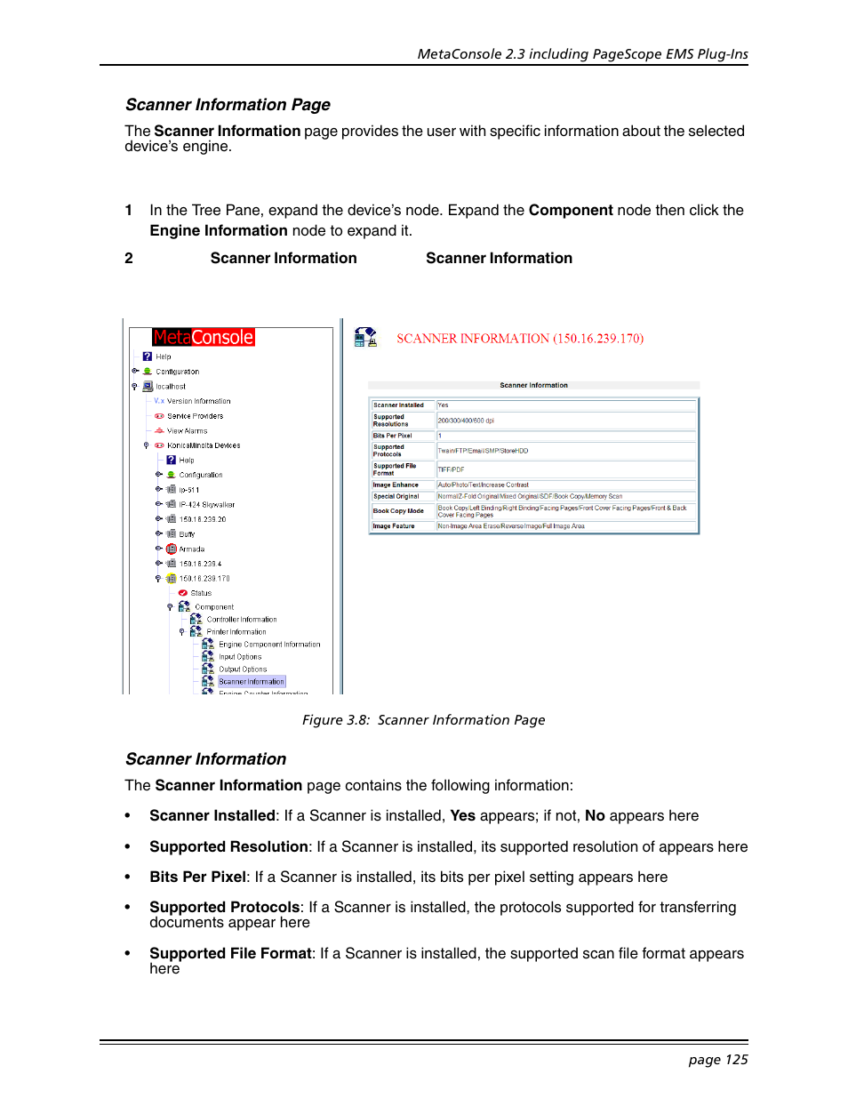 Scanner information | Konica Minolta BIZHUB C30P User Manual | Page 139 / 167