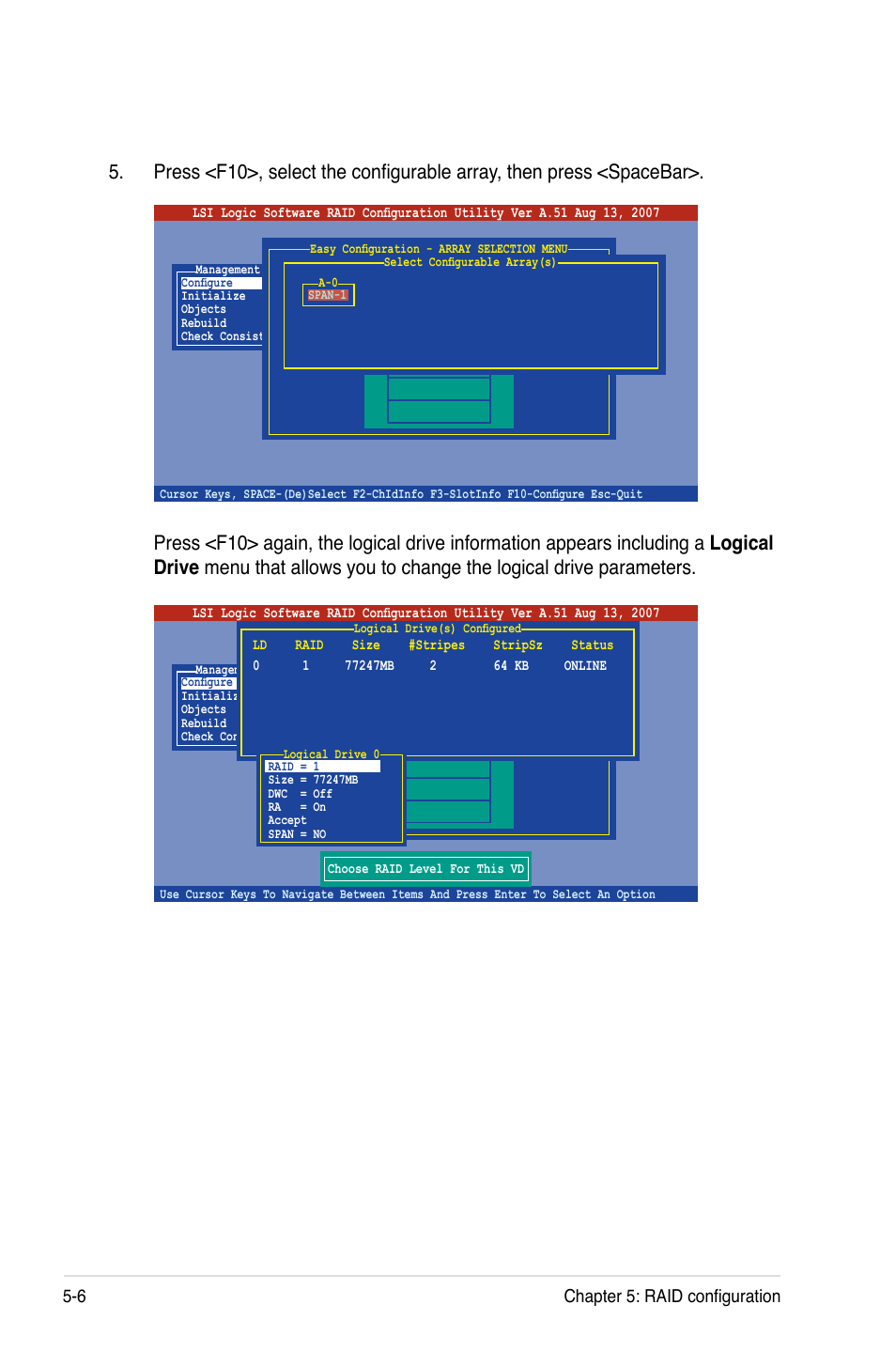 6 chapter 5: raid configuration | Asus DSEB-D16/SAS User Manual | Page 116 / 200