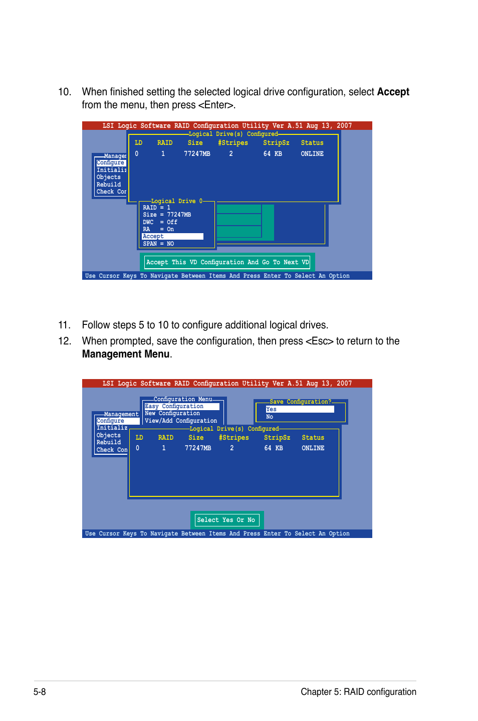 8 chapter 5: raid configuration | Asus DSEB-D16/SAS User Manual | Page 118 / 200
