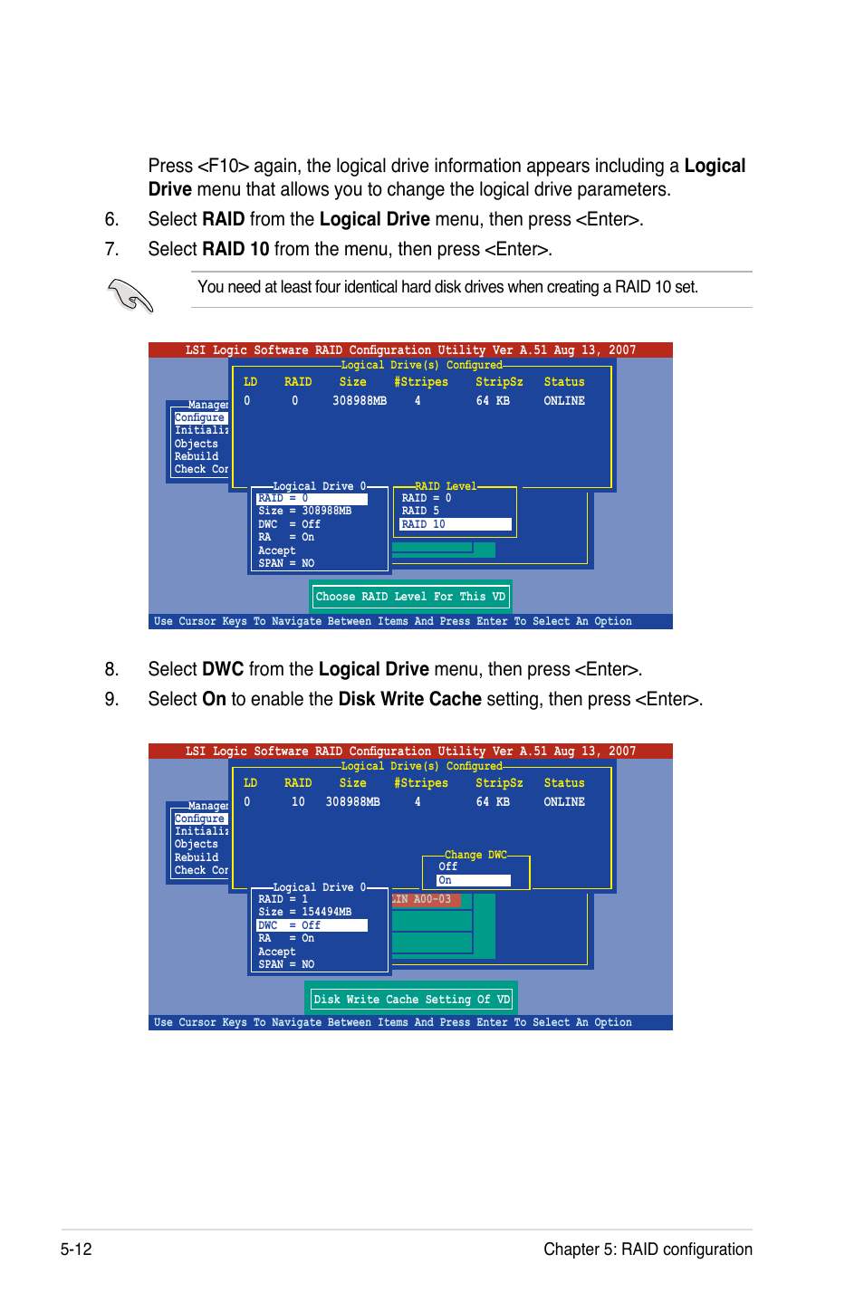 12 chapter 5: raid configuration | Asus DSEB-D16/SAS User Manual | Page 122 / 200