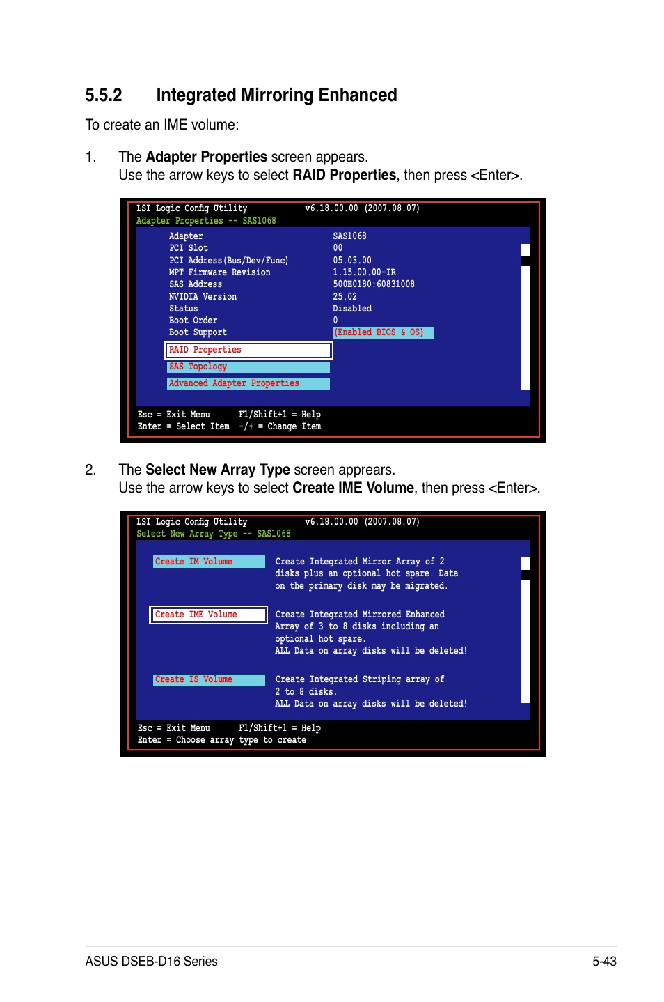 2 integrated mirroring enhanced, Integrated mirroring enhanced -43 | Asus DSEB-D16/SAS User Manual | Page 153 / 200