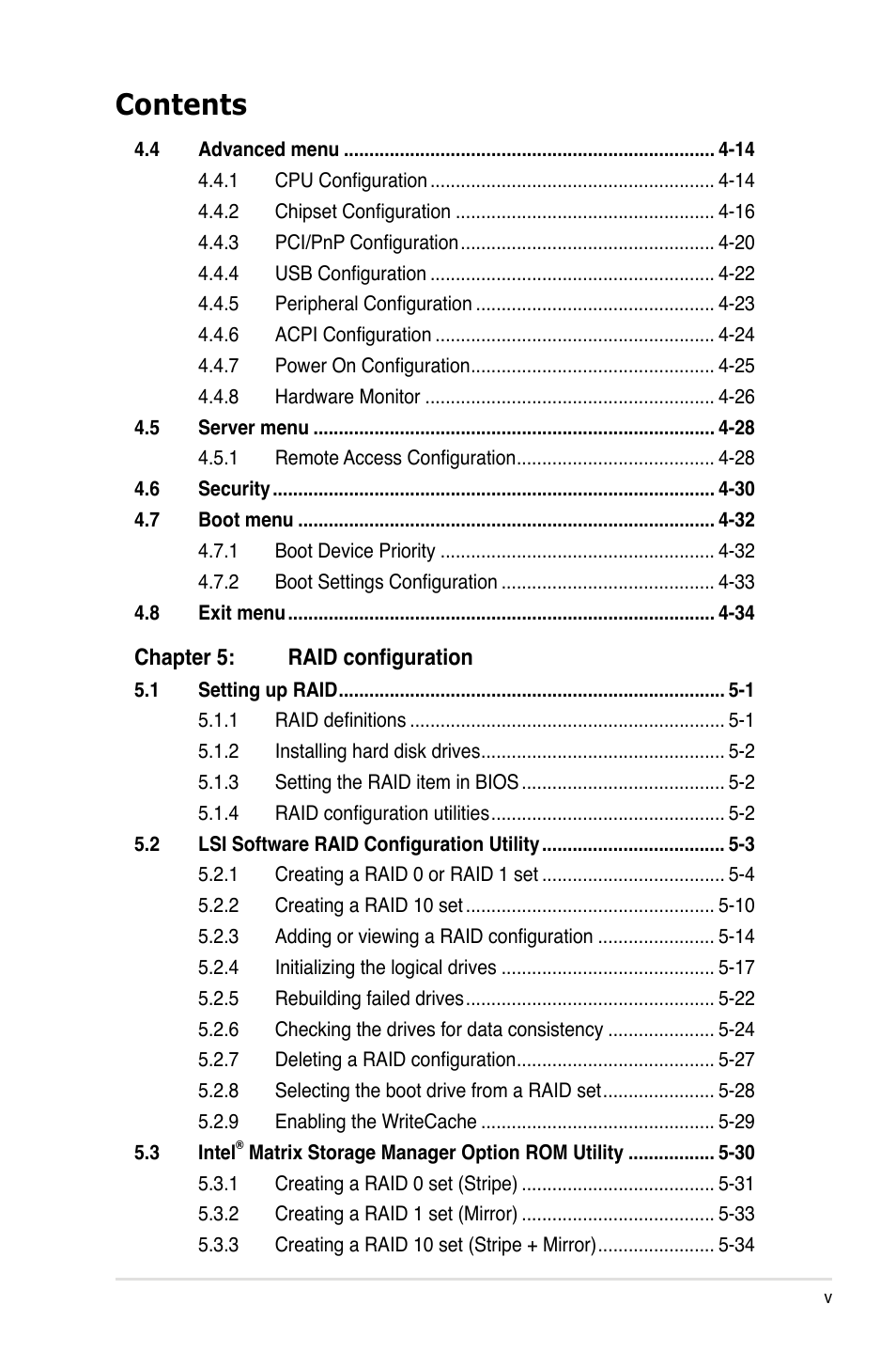 Asus DSEB-D16/SAS User Manual | Page 5 / 200