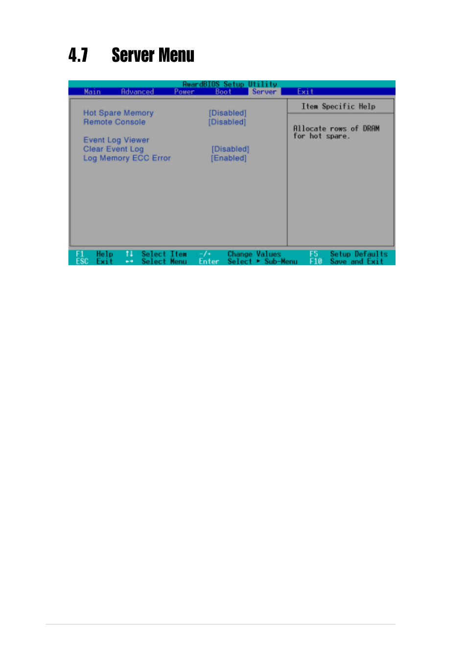 7 server menu | Asus Motherboard PR-DLSR533 User Manual | Page 82 / 108