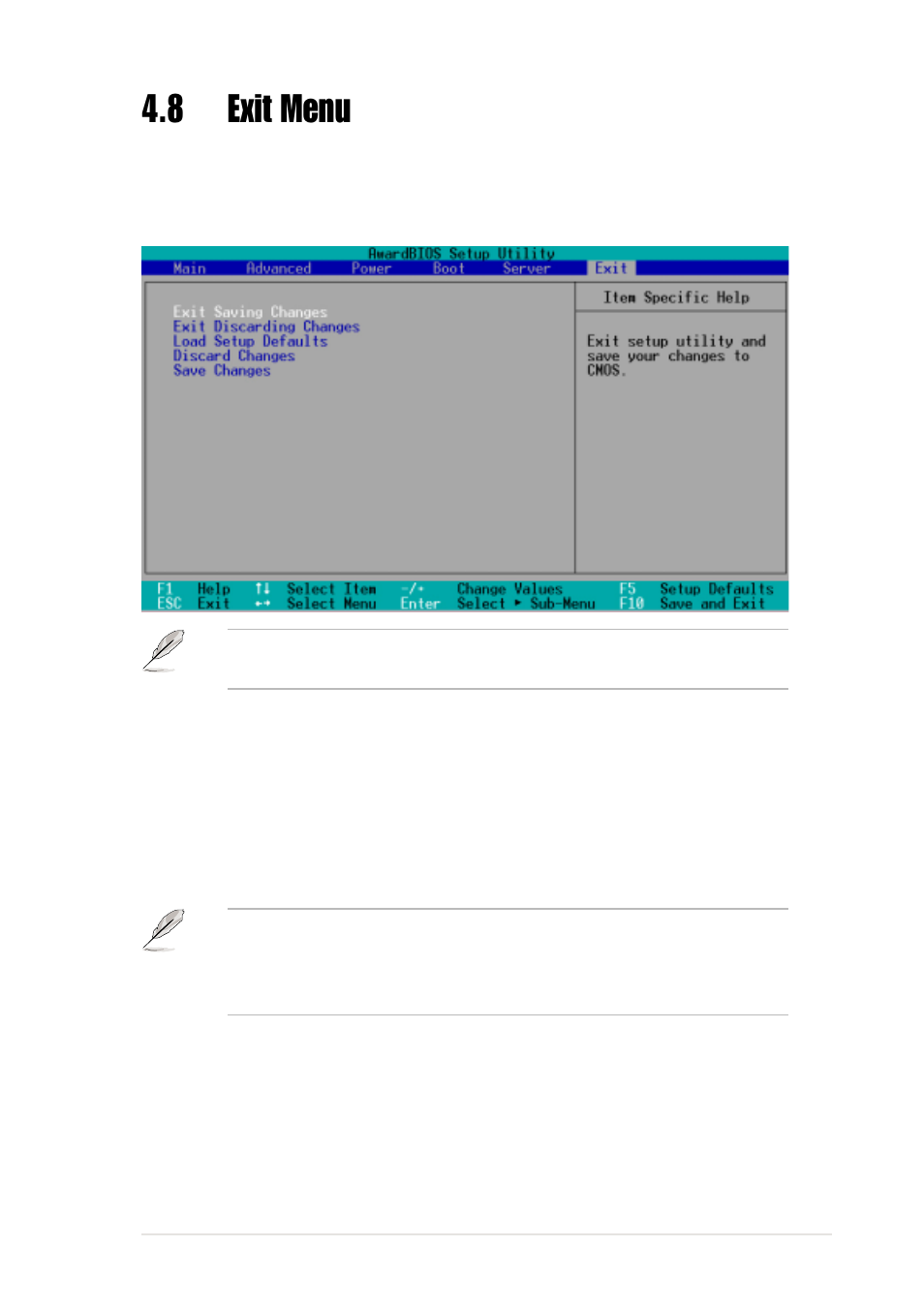 8 exit menu | Asus Motherboard PR-DLSR533 User Manual | Page 83 / 108