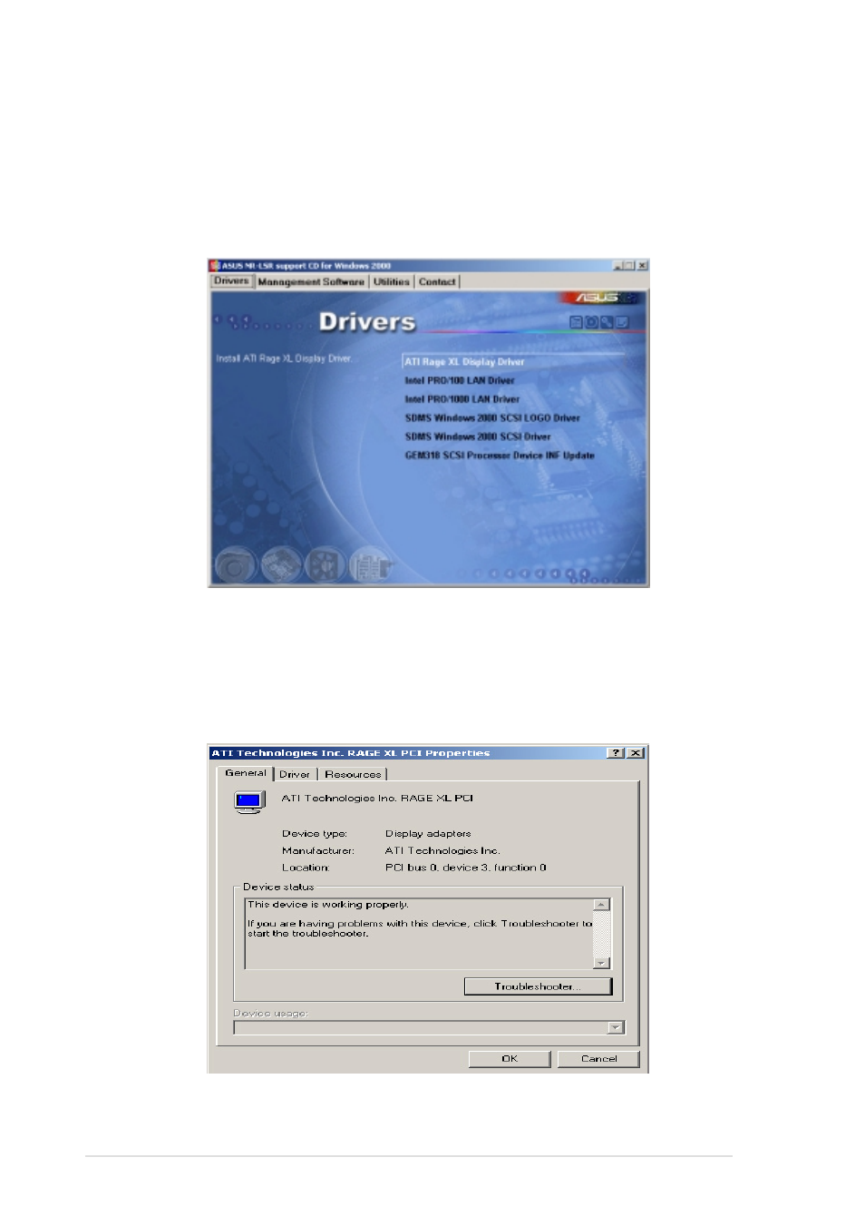 3 ati, Rage xl display driver installation | Asus Motherboard PR-DLSR533 User Manual | Page 94 / 108
