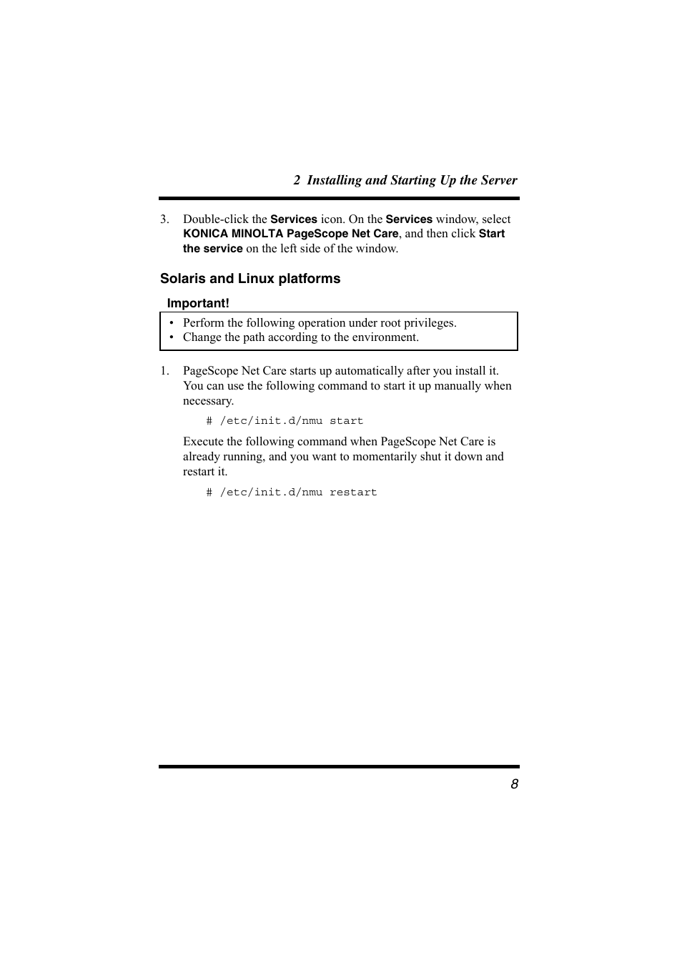 Solaris and linux platforms | Konica Minolta bizhub C31P User Manual | Page 19 / 147
