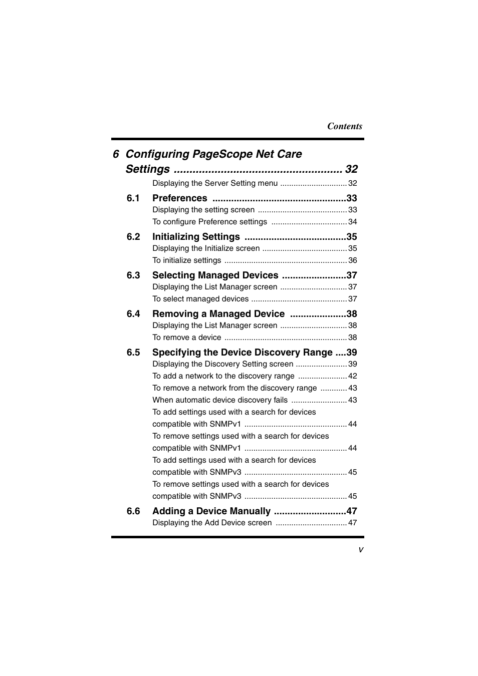 6 configuring pagescope net care settings | Konica Minolta bizhub C31P User Manual | Page 6 / 147