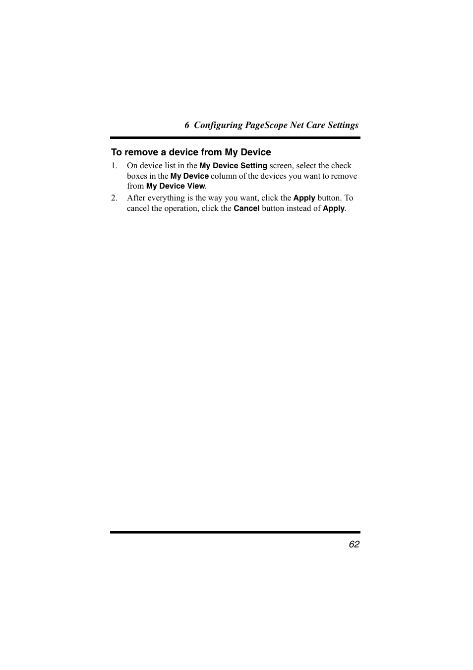 To remove a device from my device | Konica Minolta bizhub C31P User Manual | Page 73 / 147