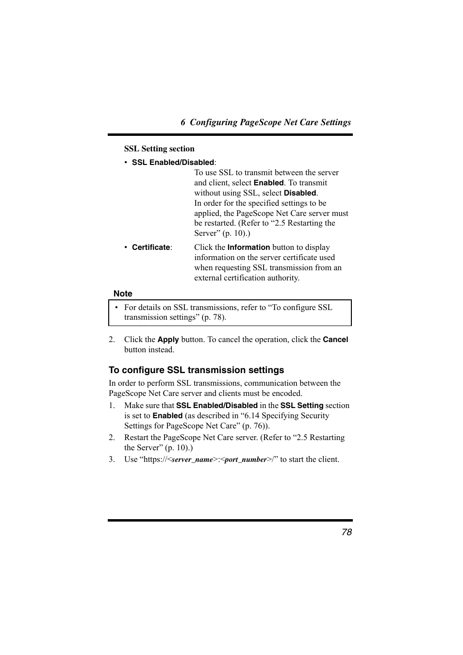 To configure ssl transmission settings | Konica Minolta bizhub C31P User Manual | Page 89 / 147